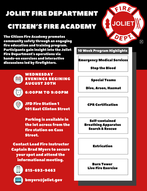 Joliet Fire Citizen's Fire Academy Flyer.png